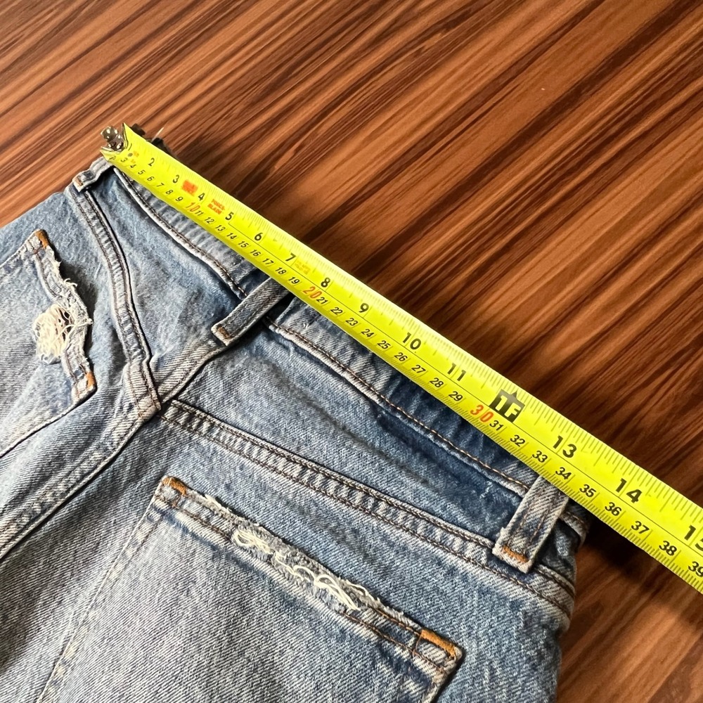 Abercrombie & Fitch Dad Shorts Womens 27 Light Wash Curve Love High Rise Denim - Picture 7 of 10